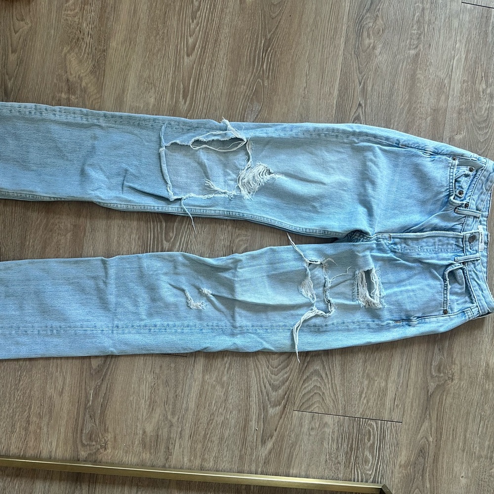 GRLFRND Light Blue Ripped Denim